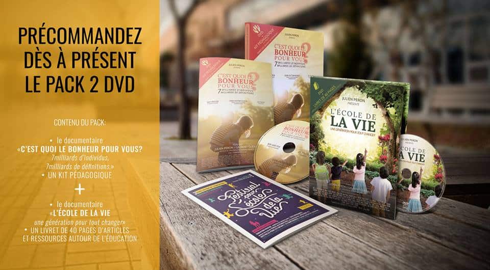 Profitez du pack 2 DVD « C’est quoi le bonheur pour vous? » et  « L’école de la vie une génération pour tout changer » !