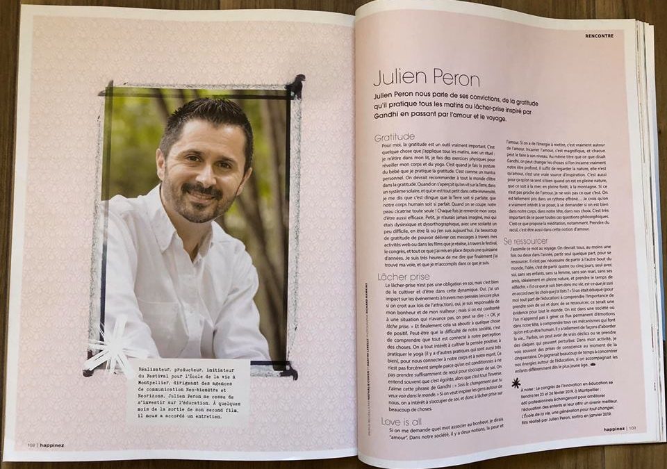 Julien Peron Dans Le Magazine Happinez N 38 Citation Bonheur Julien Peron Dans Le Magazine Happinez N 38 Citation Bonheur