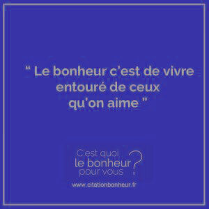 le bonheur citation